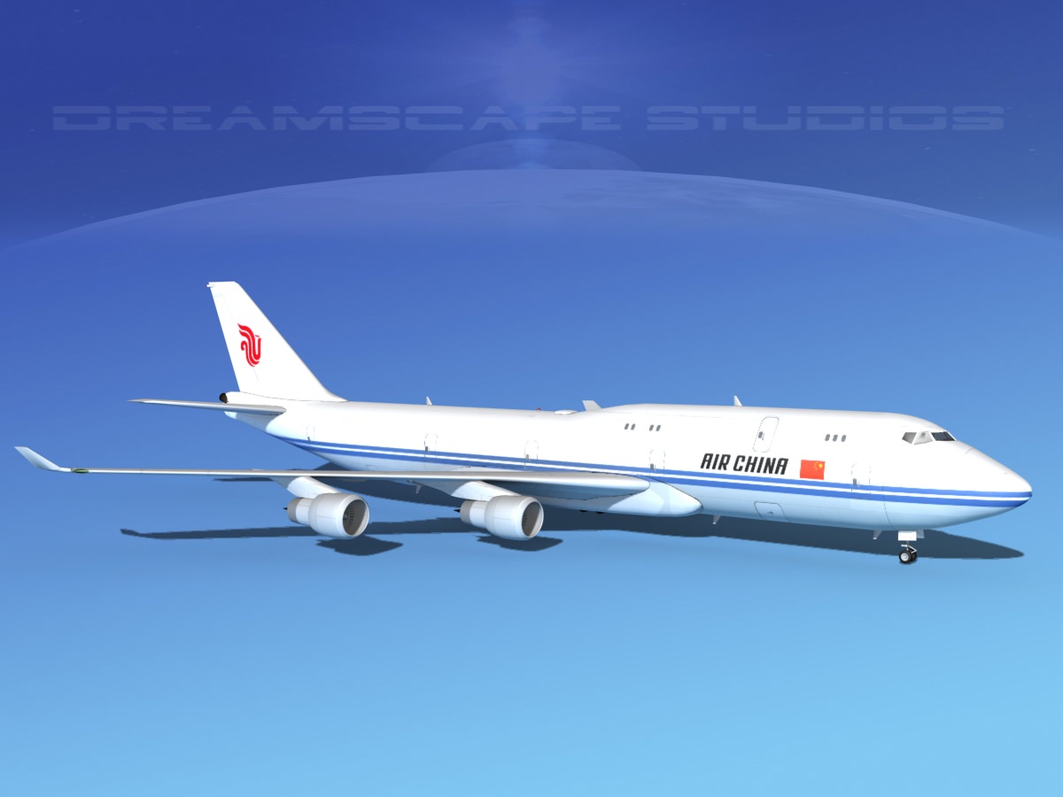 Boeing 747-8I Jumbo Jet China 3D model_4