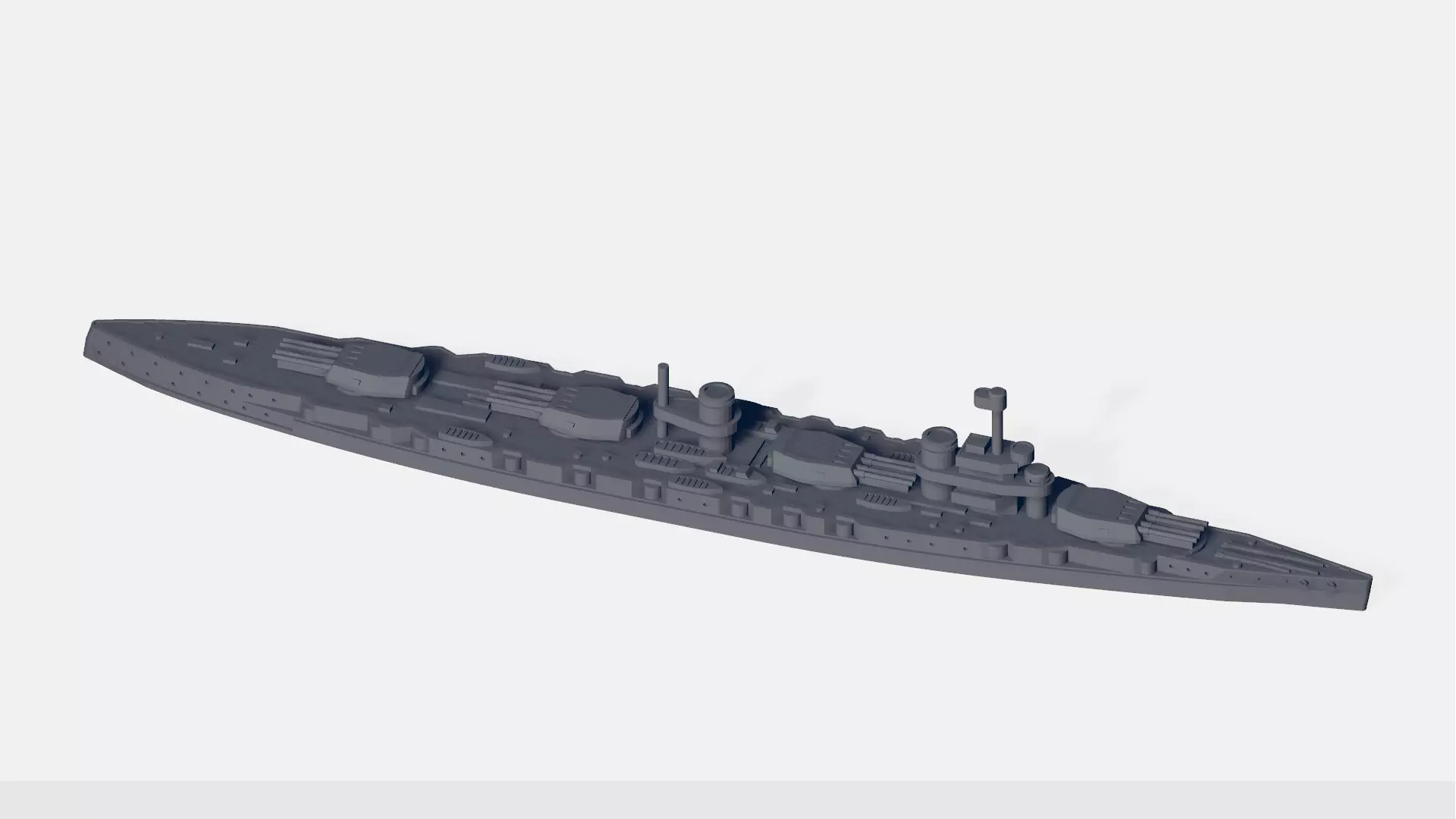 1914 Ultimate Battleship 3D print model