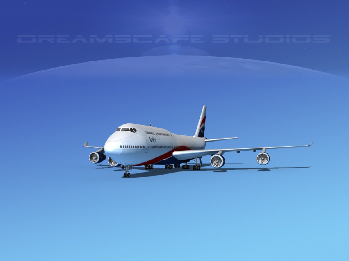 Boeing 747-8I Jumbo Jet Arik 3D model_1