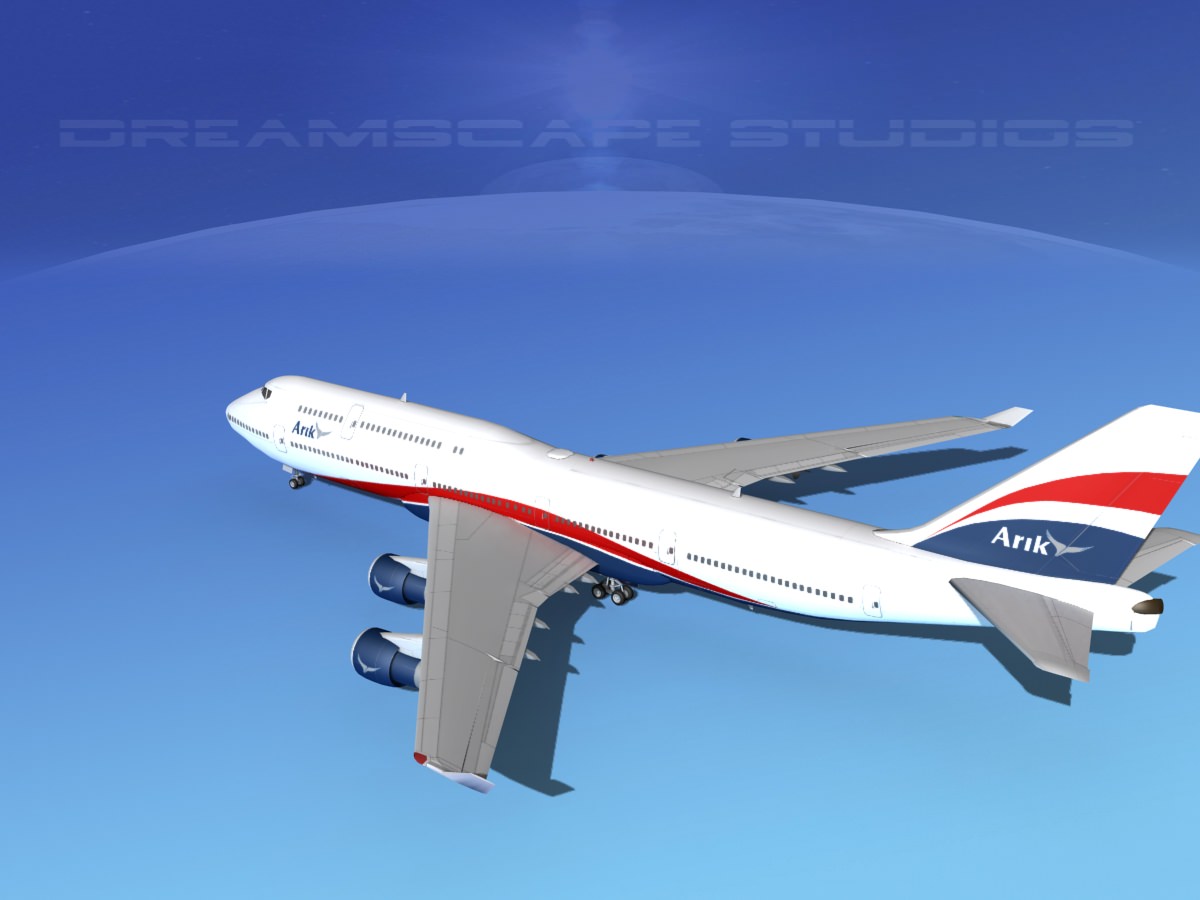 Boeing 747-8I Jumbo Jet Arik 3D model_8