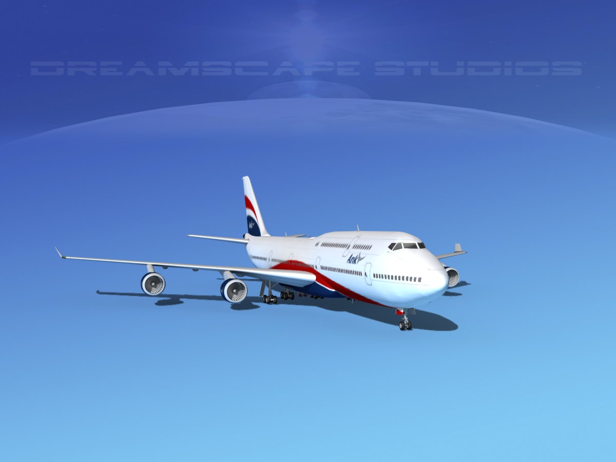 Boeing 747-8I Jumbo Jet Arik 3D model_2