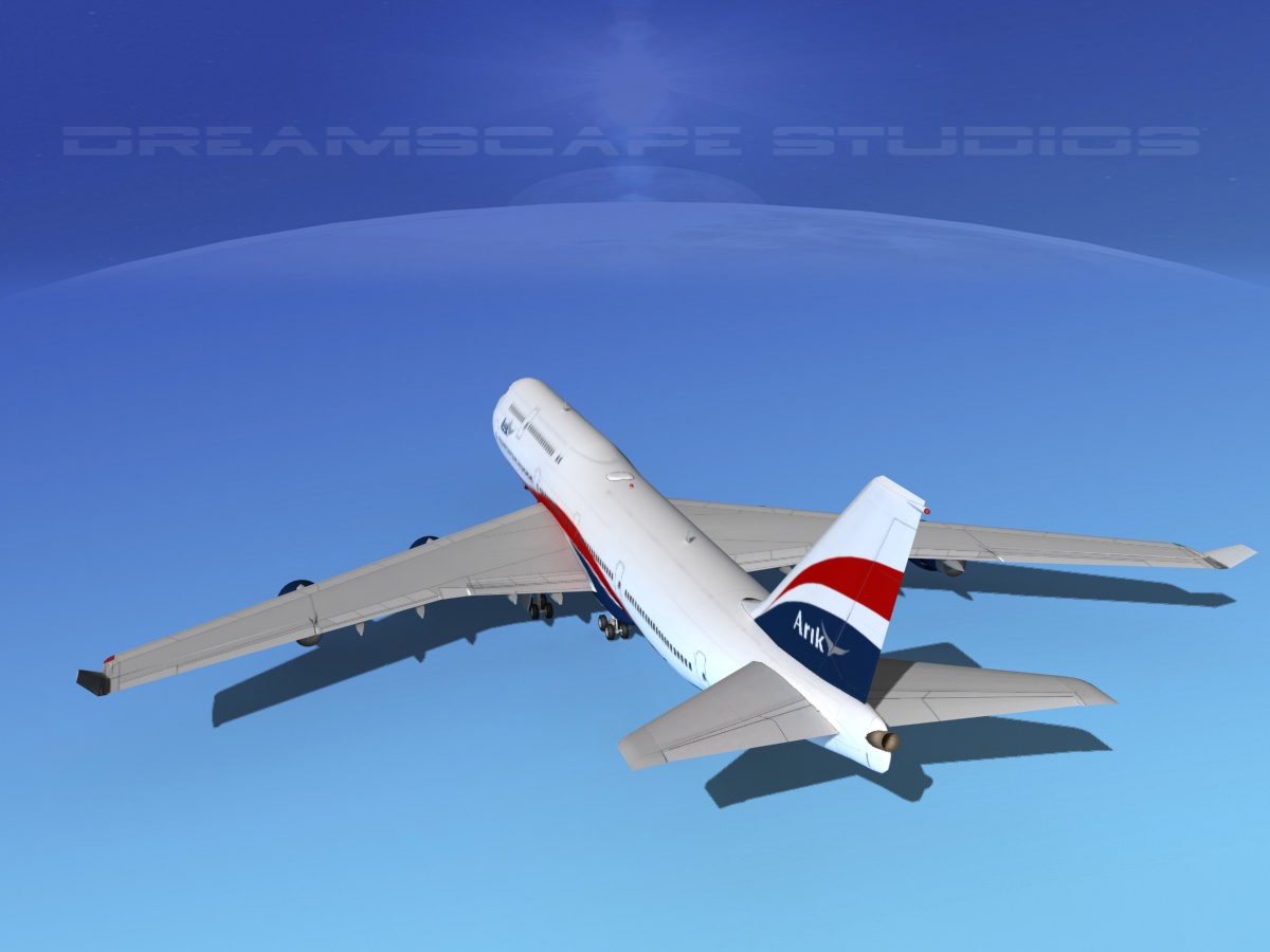 Boeing 747-8I Jumbo Jet Arik 3D model_7