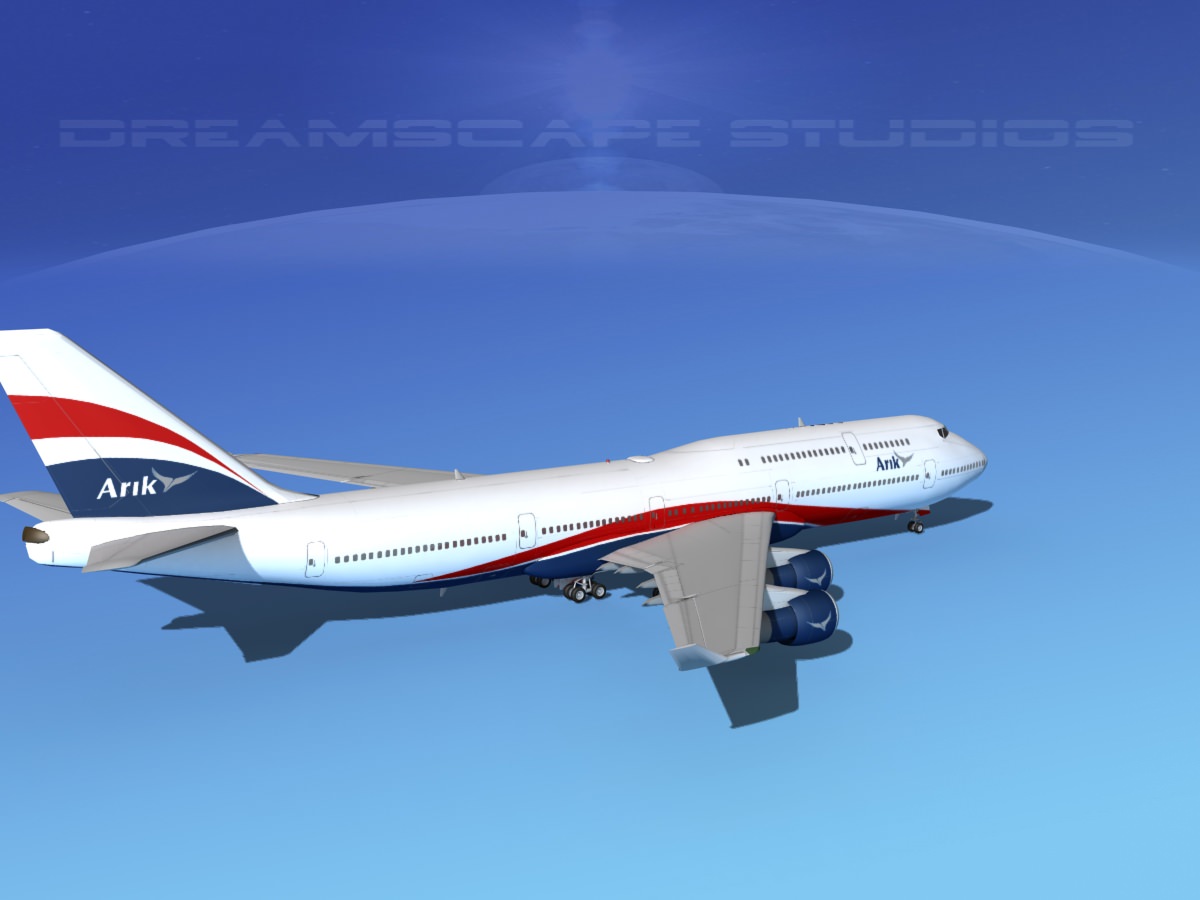Boeing 747-8I Jumbo Jet Arik 3D model_5