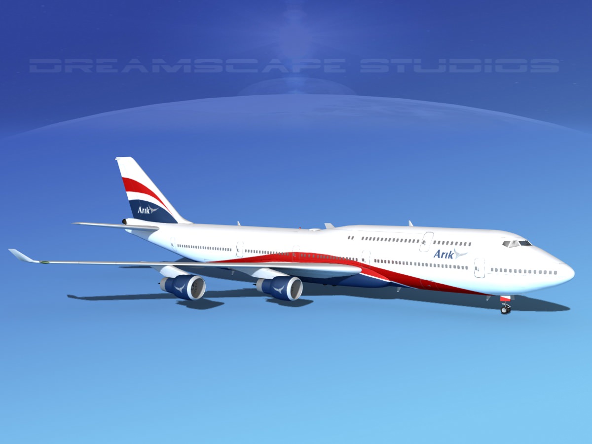 Boeing 747-8I Jumbo Jet Arik 3D model_3