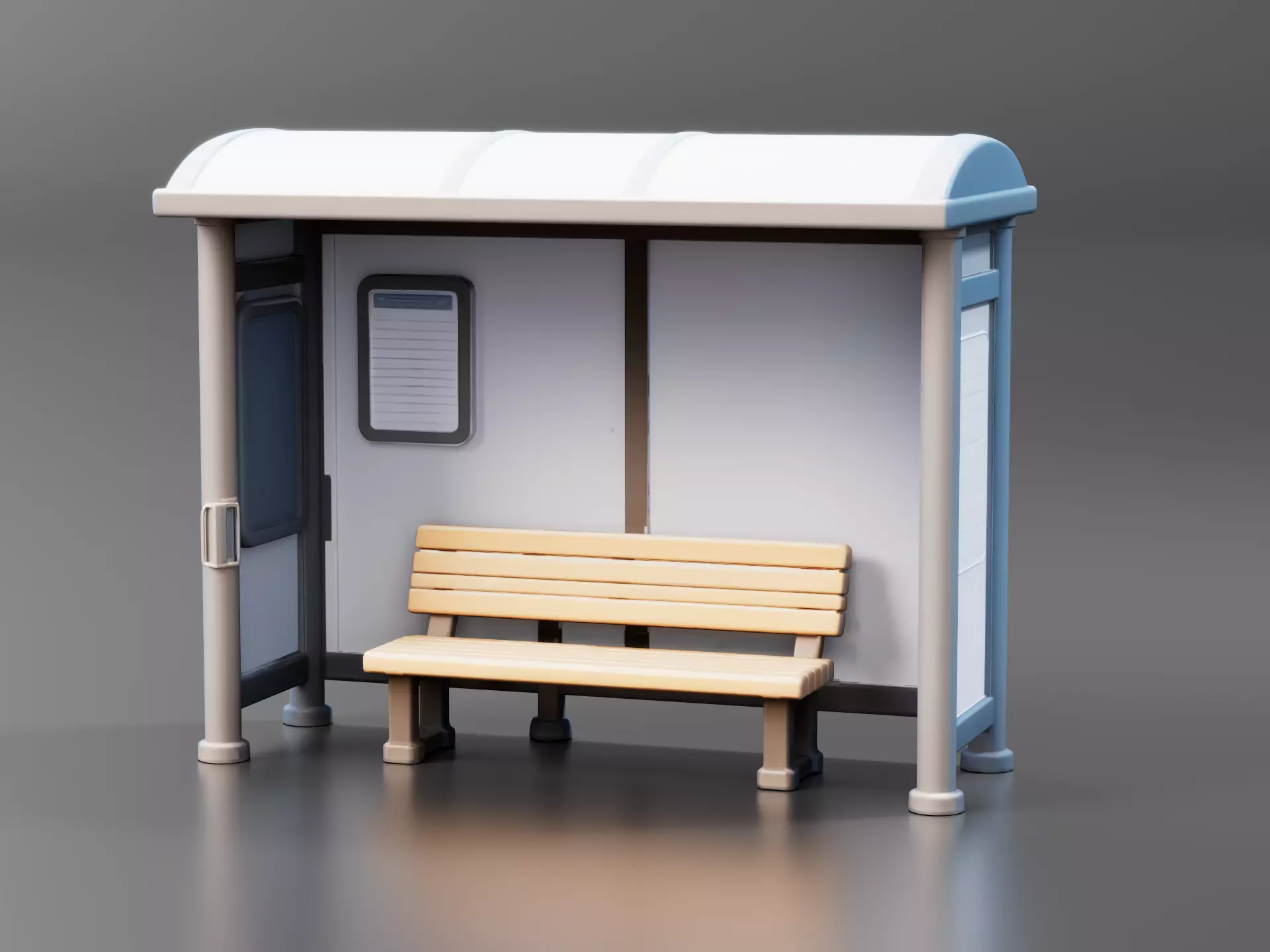 Bus Stop Bench 3D print model