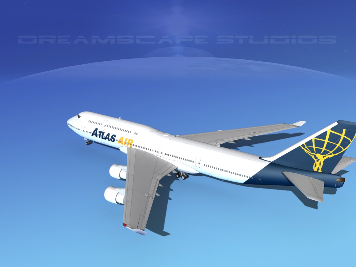 Boeing 747-8I Jumbo Jet Atlas 3D model_8
