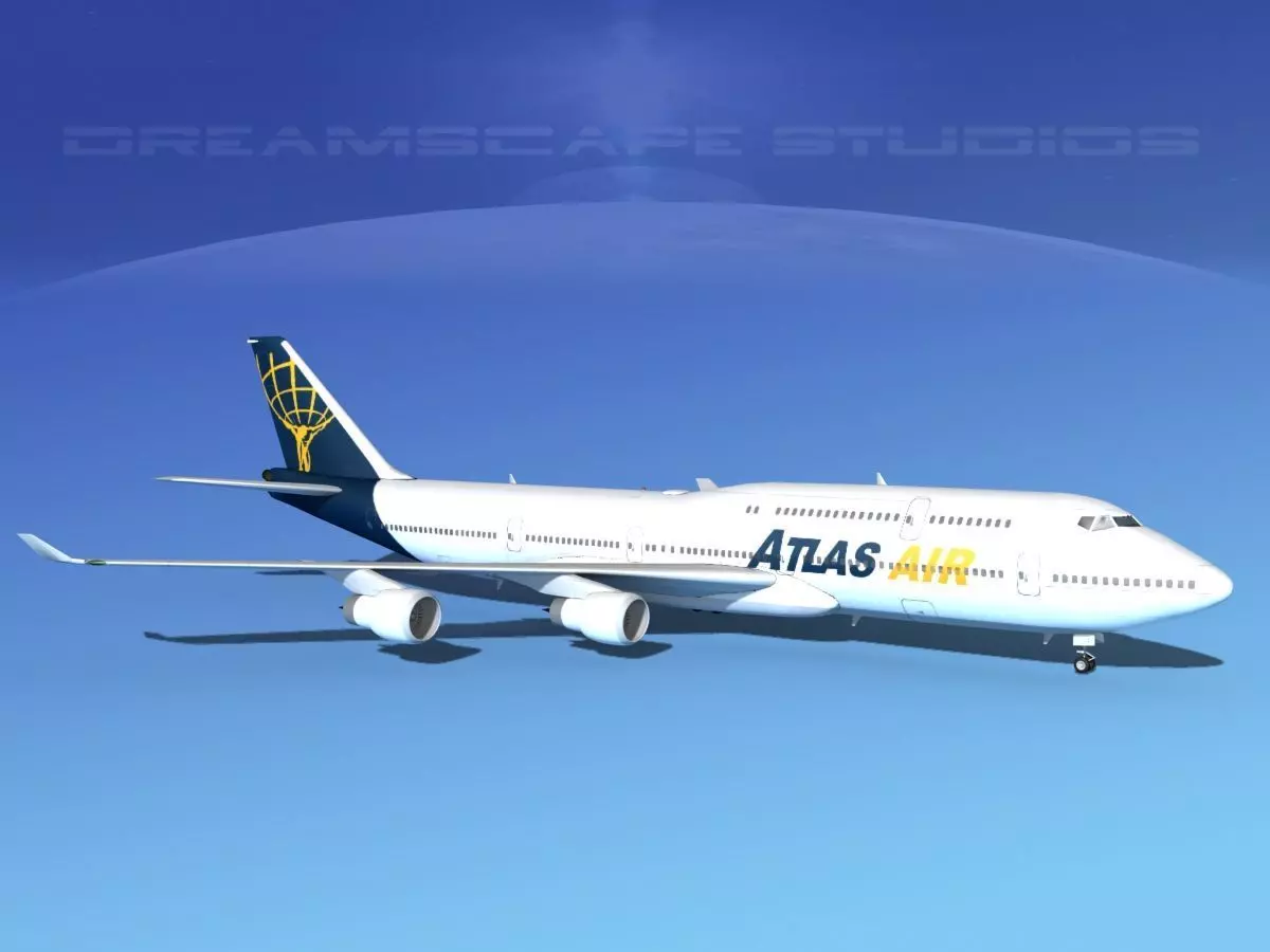 Boeing 747-8I Jumbo Jet Atlas 3D model_0