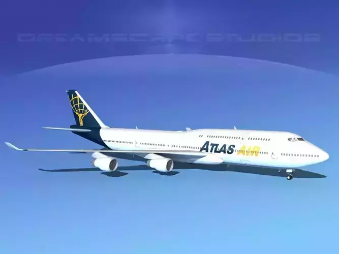 Boeing 747-8I Jumbo Jet Atlas 3D model