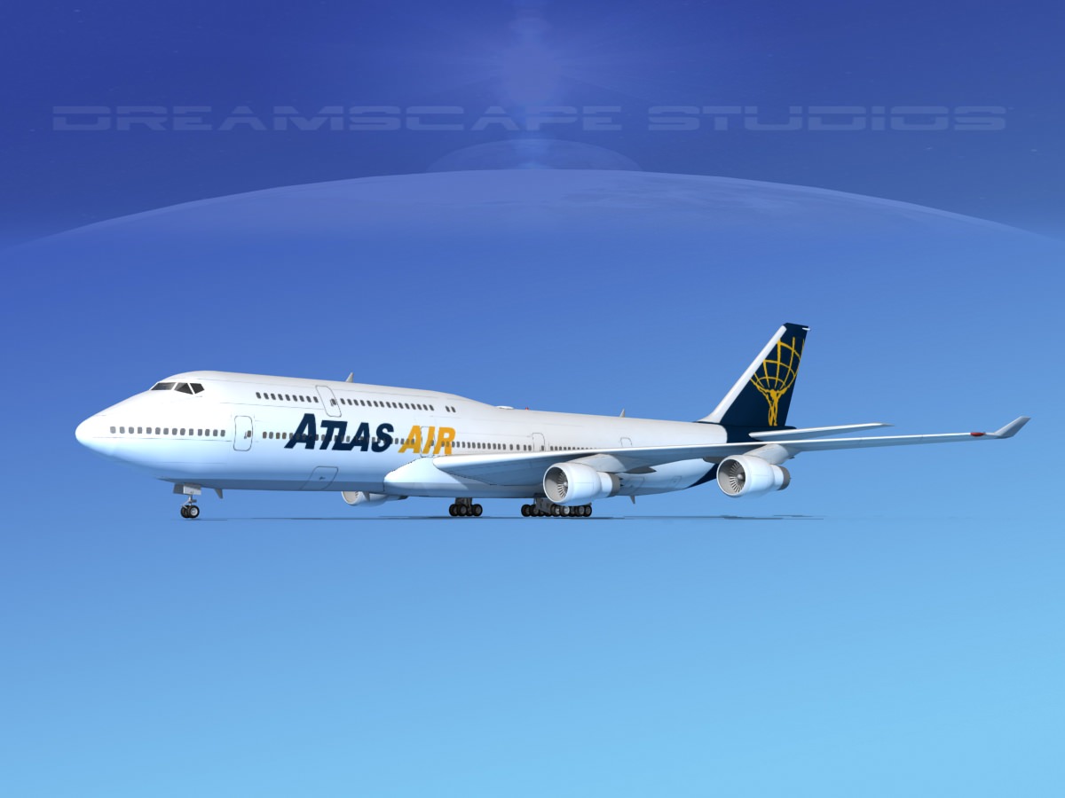 Boeing 747-8I Jumbo Jet Atlas 3D model_1