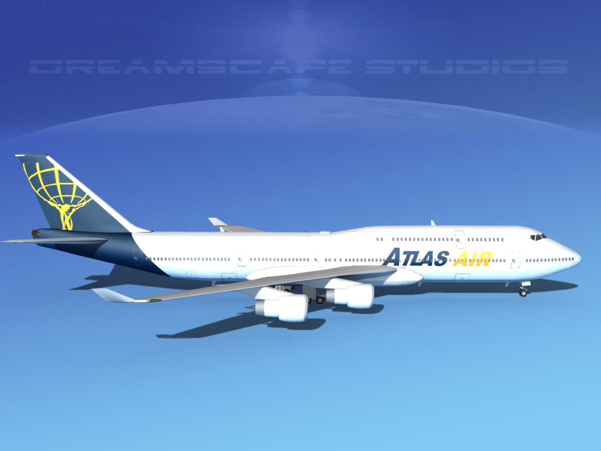 Boeing 747-8I Jumbo Jet Atlas 3D model_4