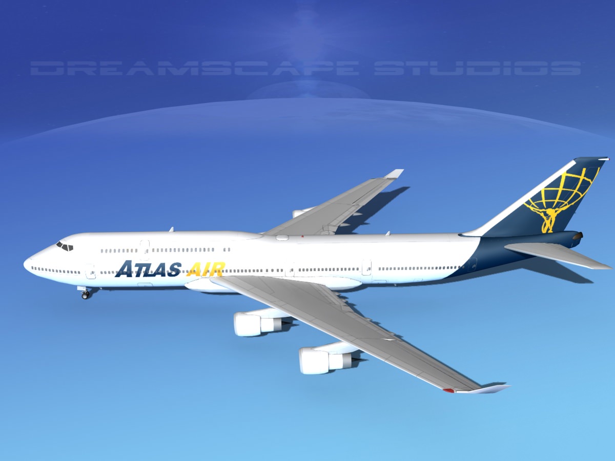 Boeing 747-8I Jumbo Jet Atlas 3D model_9
