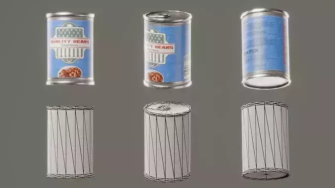 Survival Props - Food and Drink Low-poly 3D model 3