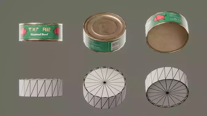 Survival Props - Food and Drink Low-poly 3D model 4
