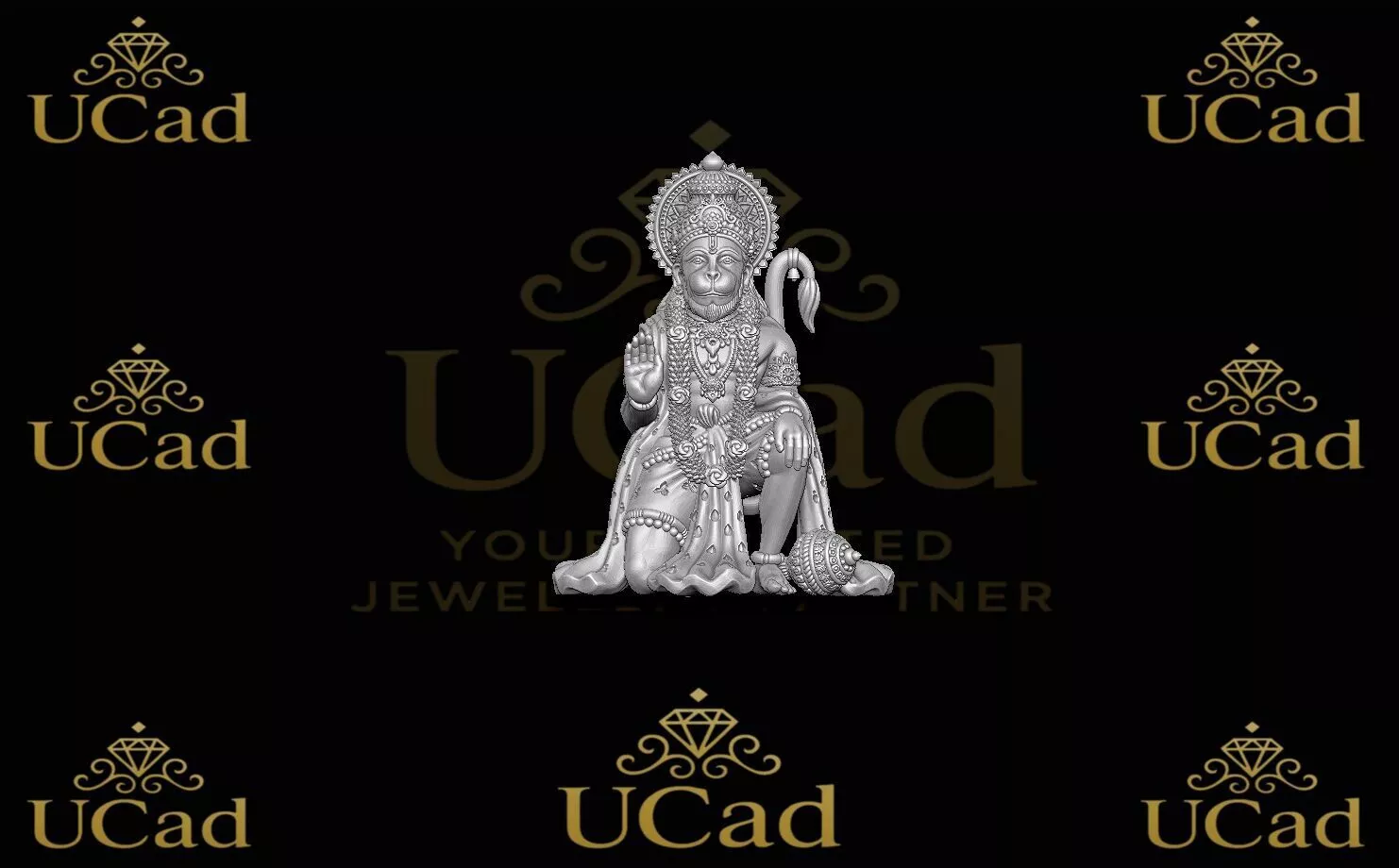 Lord Hanuman Statue STL 3D print model