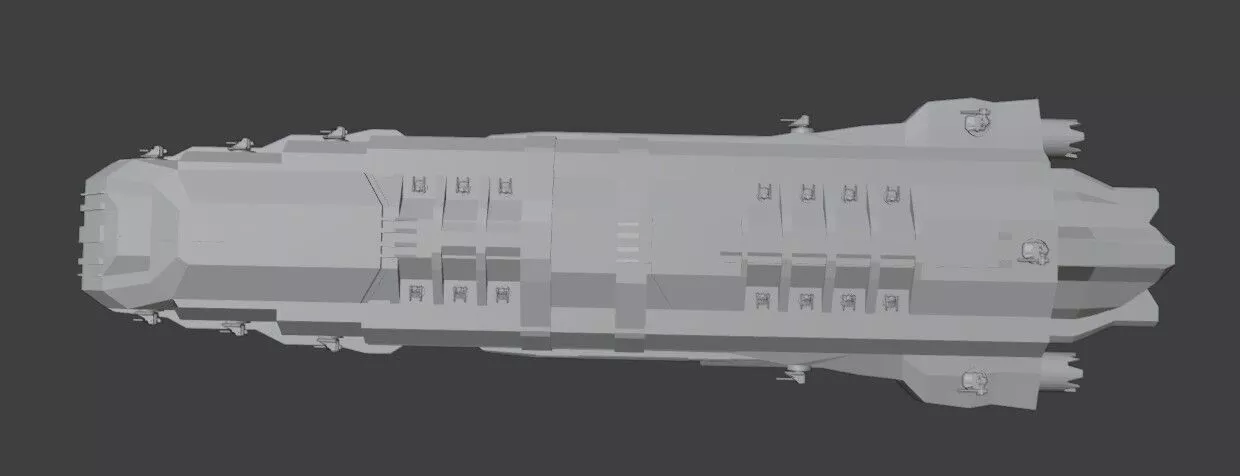 Orion Class Corvette Low-poly 3D model