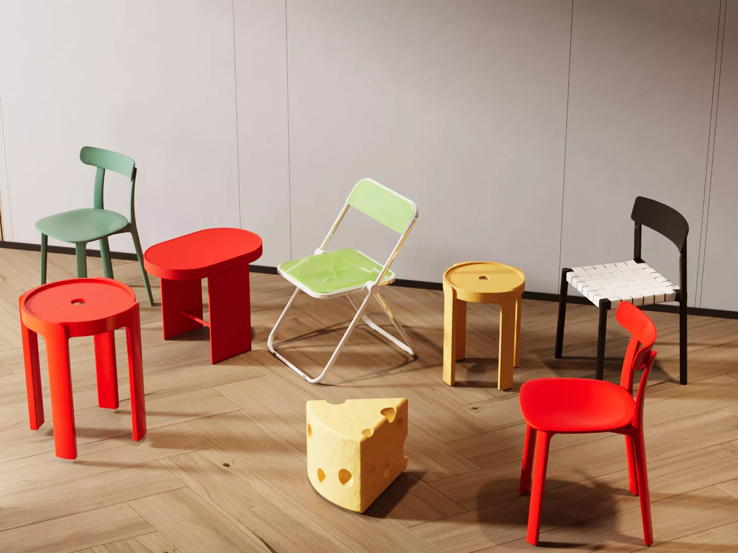 chair dining chair Dopamine Chair dopamine 3D model