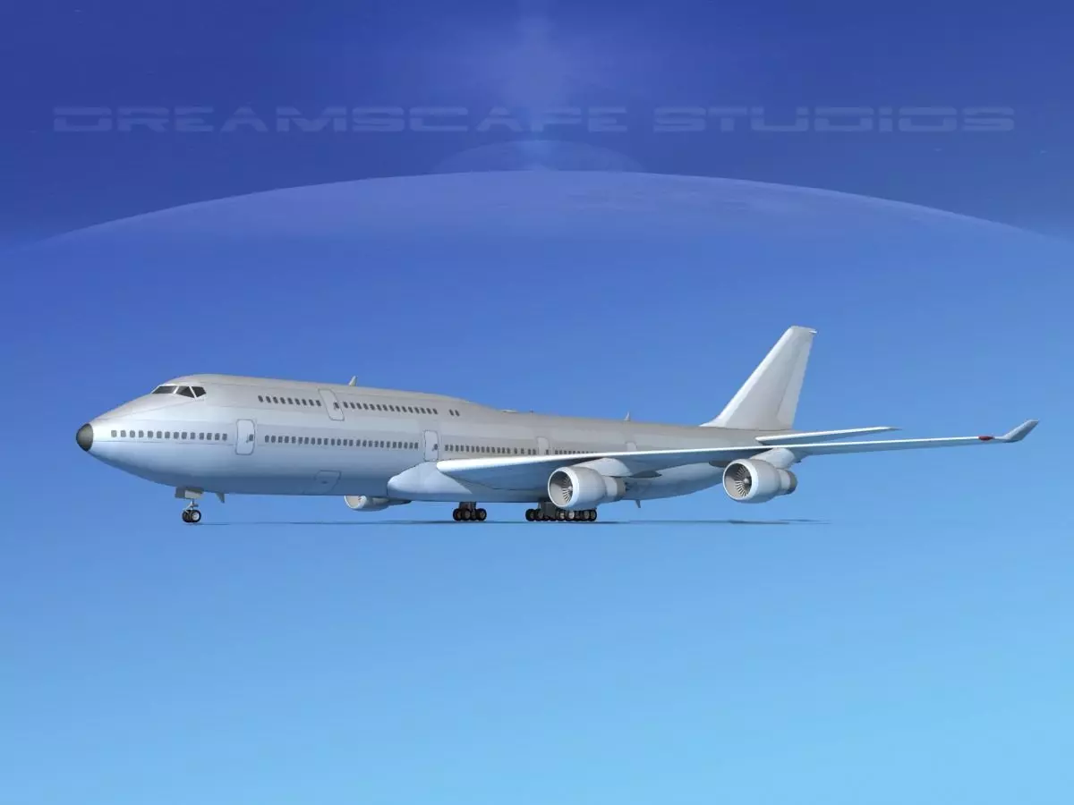 Boeing 747-8I Bare Metal 3D model