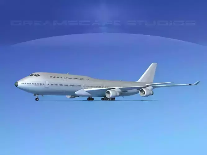 Boeing 747-8I Bare Metal 3D model
