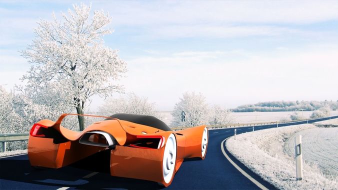 aurora concept car wintage 3D model