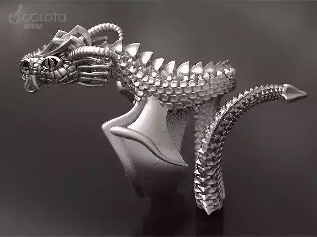 Scary Dragon ring - original 3D print model