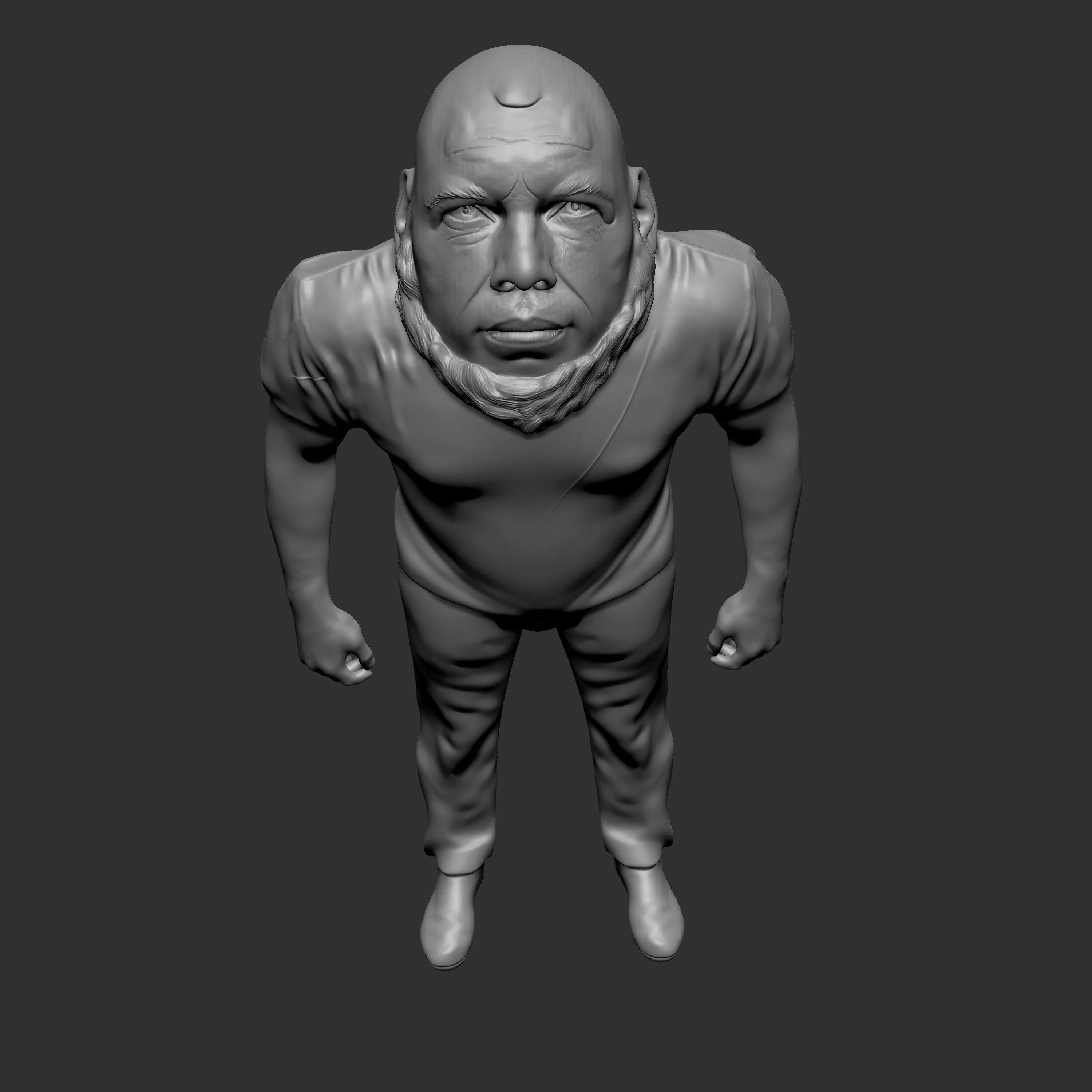 bearded man 3D print model