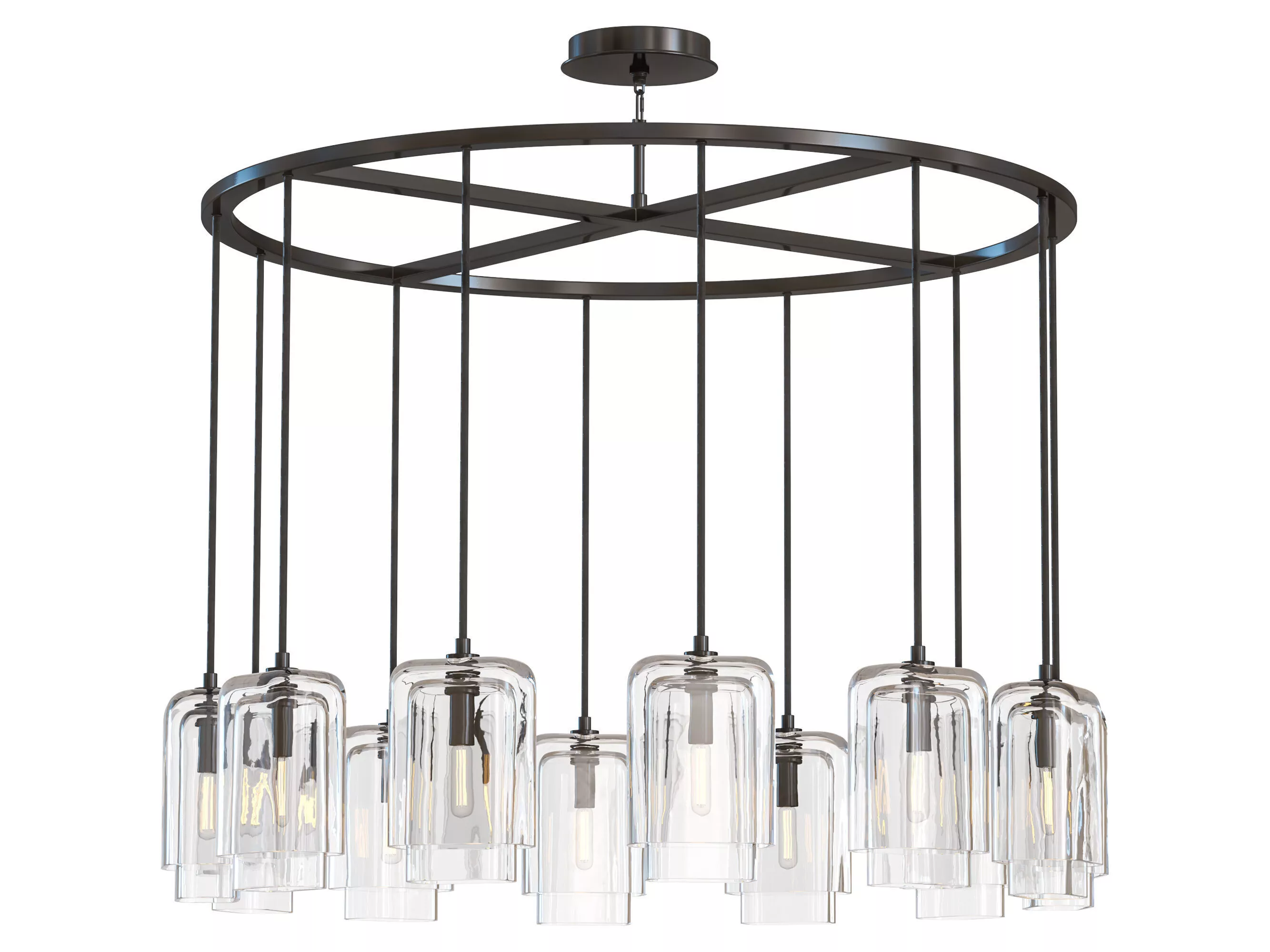 RH Lacour Round Chandelier Medium 3D model