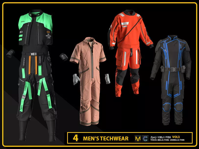 4 MENS TECHWEAR 3D model