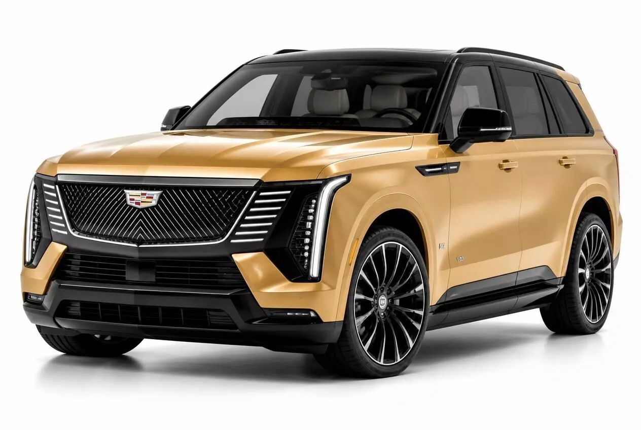 Luxury Gold Cadillac Escalade Front View Premium SUV 2025 3D model