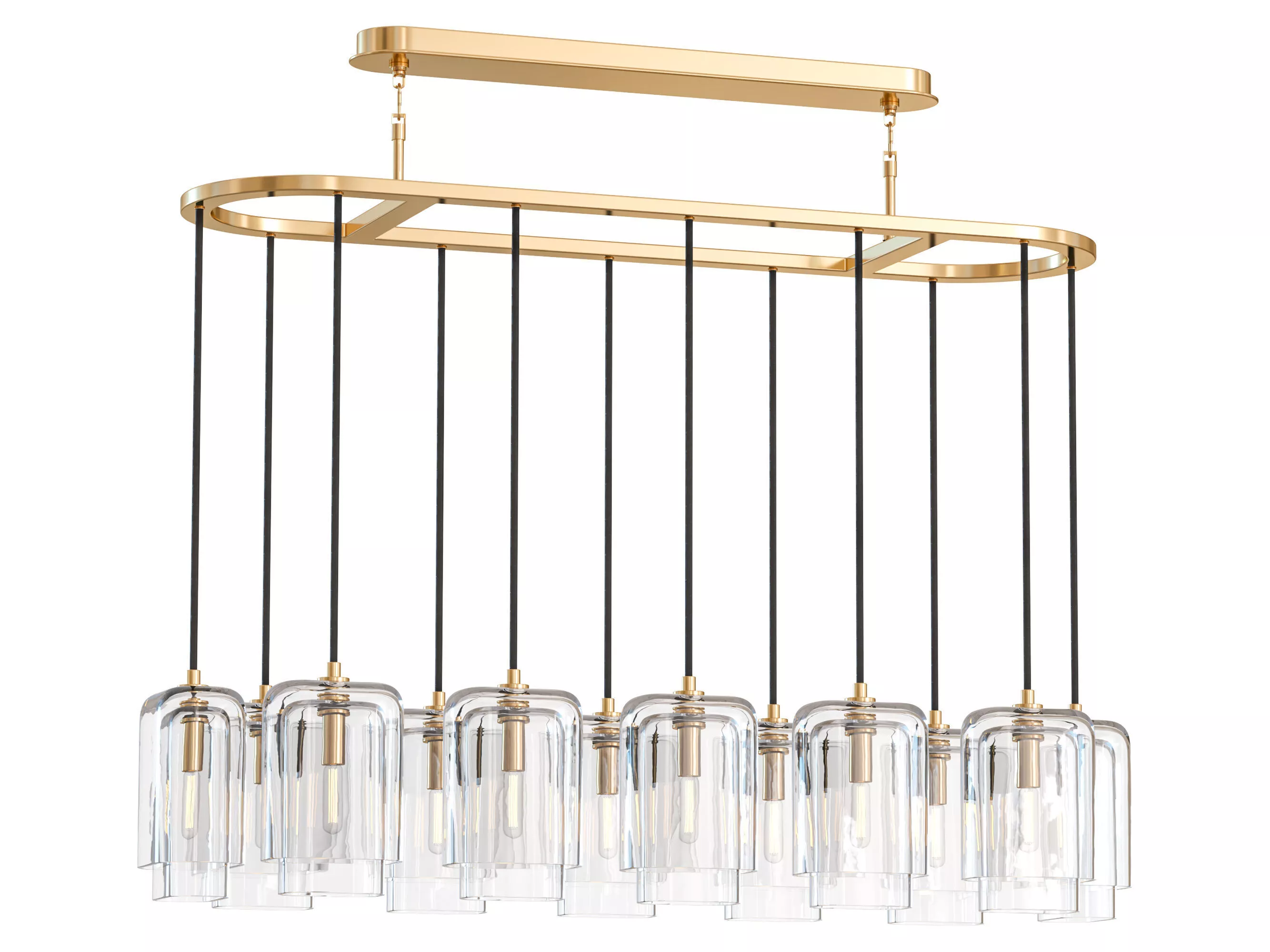 RH Lacour Linear Chandelier Small 3D model