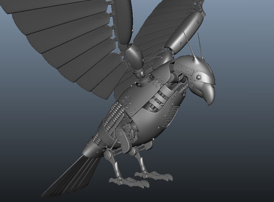 Bird-robot model metal gear solid hd wallpaper 3D model_2