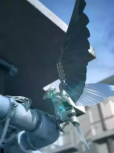 Bird-robot model metal gear solid hd wallpaper 3D model