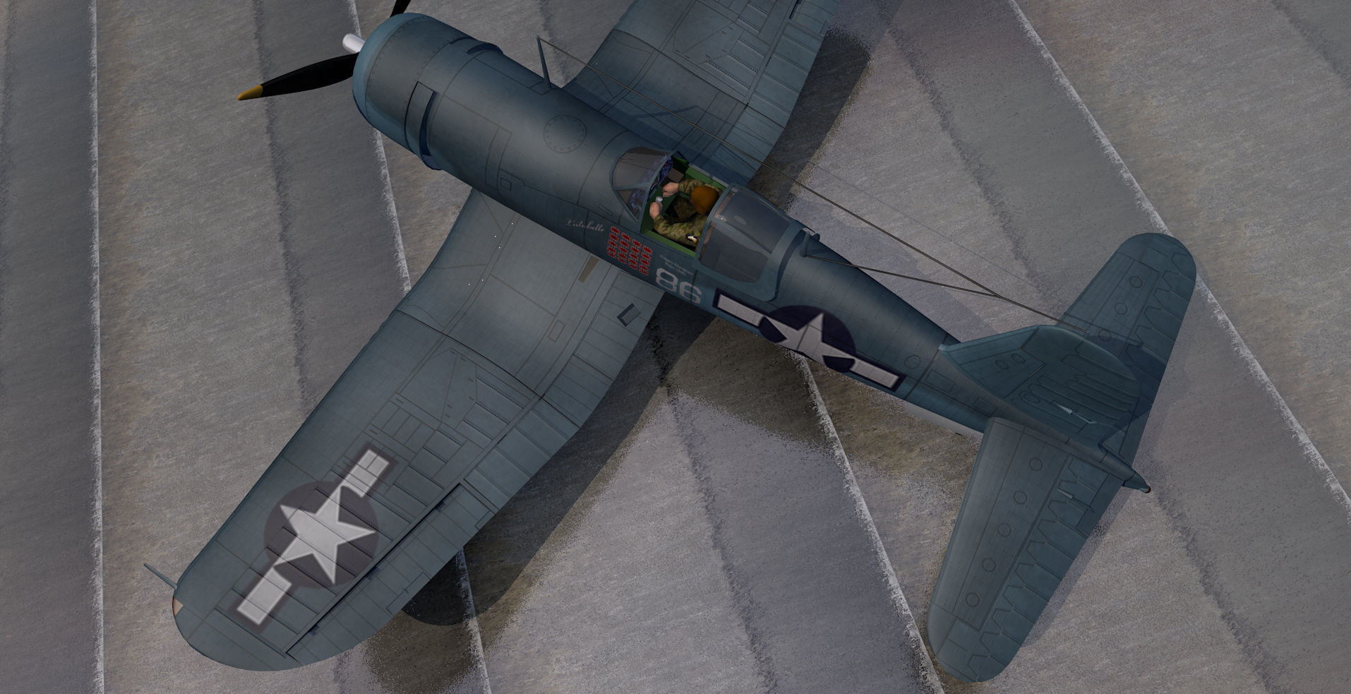 Chance Vought F4U-1D Corsair 3D model_10