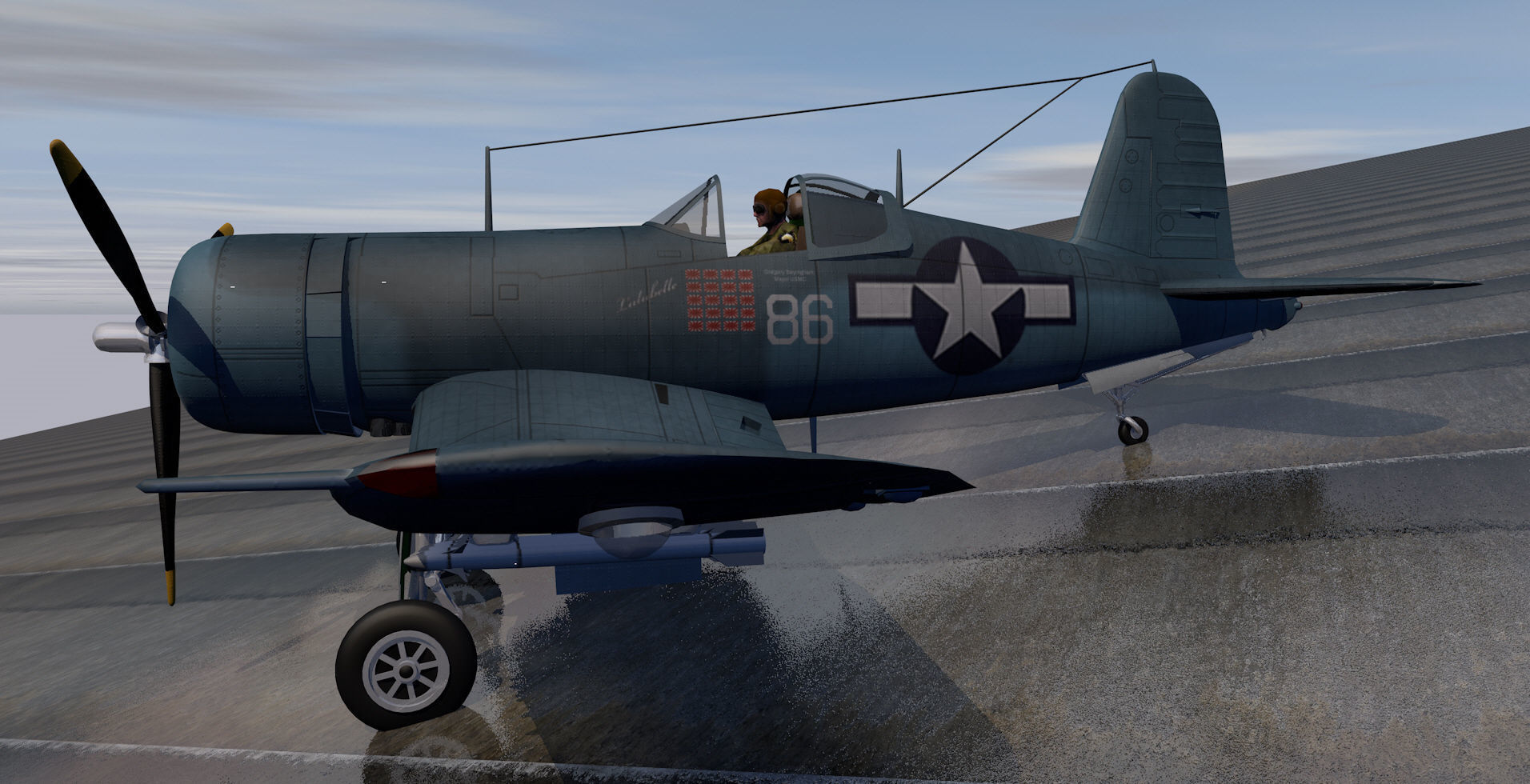 Chance Vought F4U-1D Corsair 3D model_6