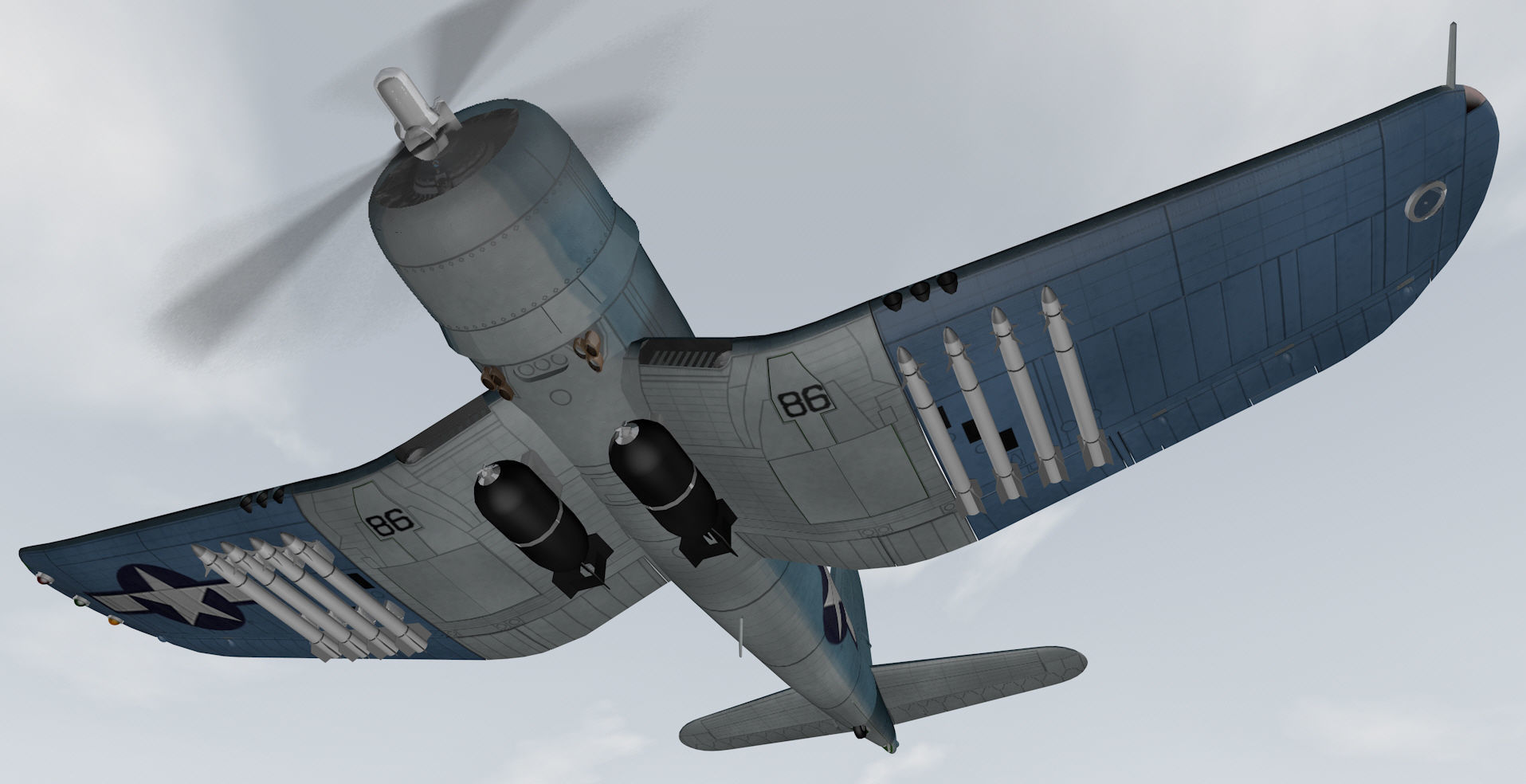 Chance Vought F4U-1D Corsair 3D model_14