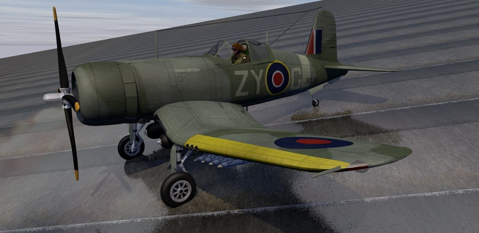 Chance Vought F4U-1D Corsair 3D model_4