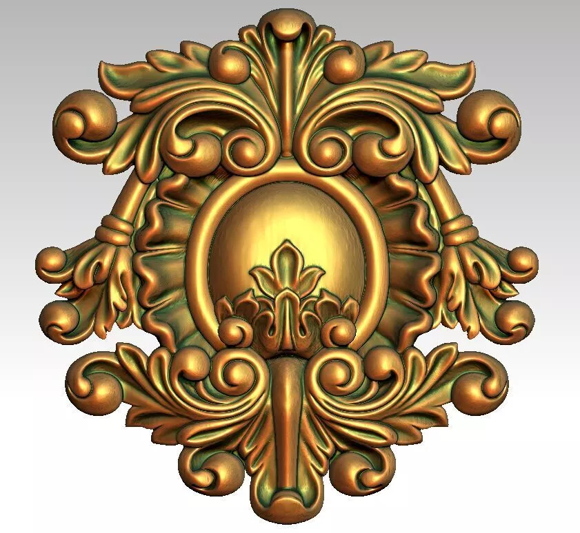 Classic Wall Pediment Ornament 3D print model