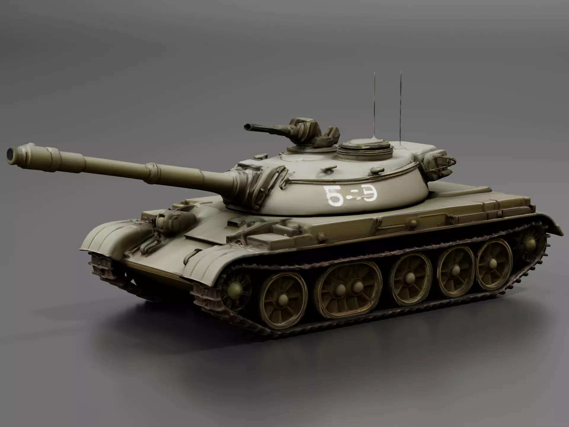 T55 Main Battle Tank 3D print model