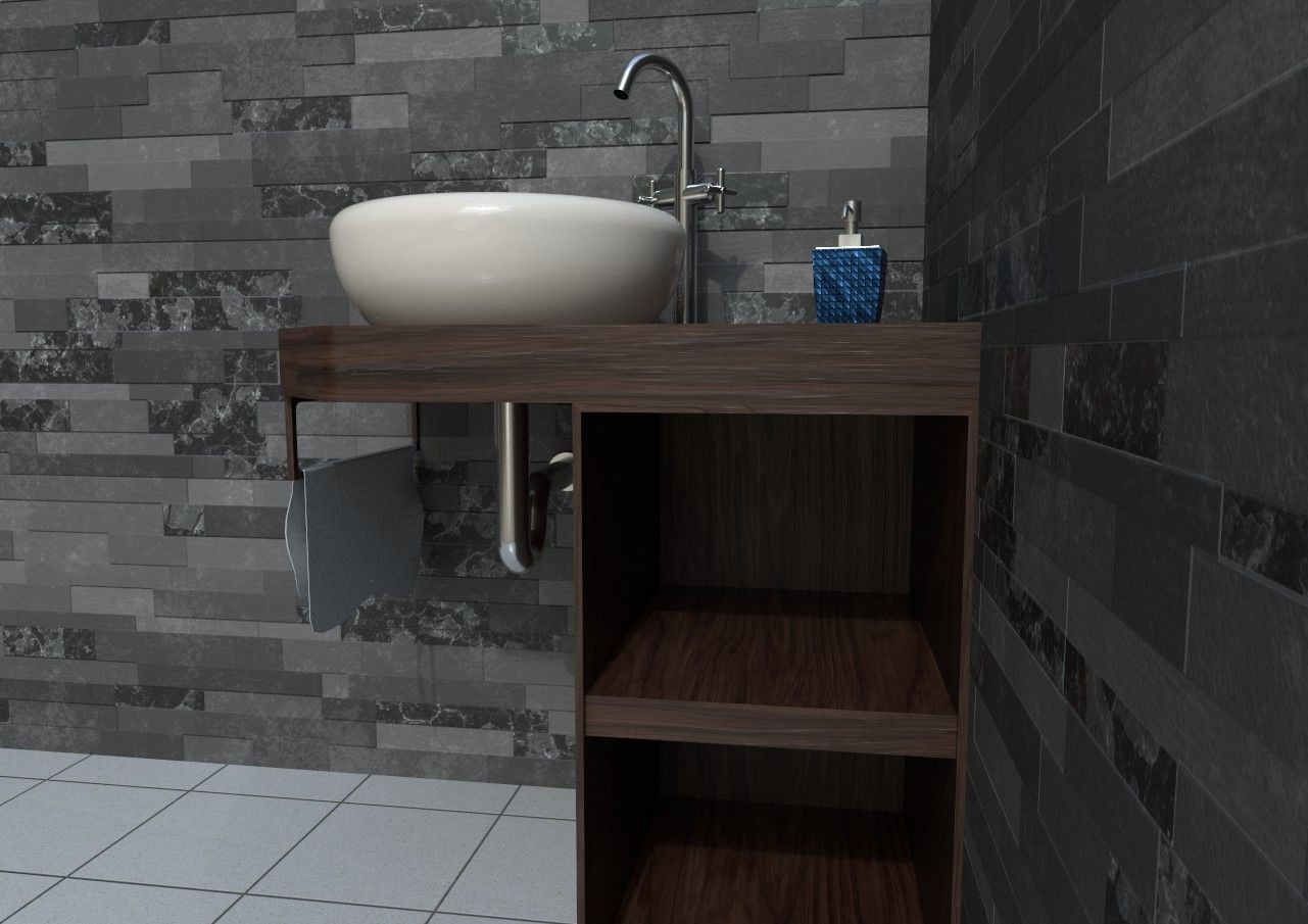 Ethnic Sink Cabinet 3D model_4
