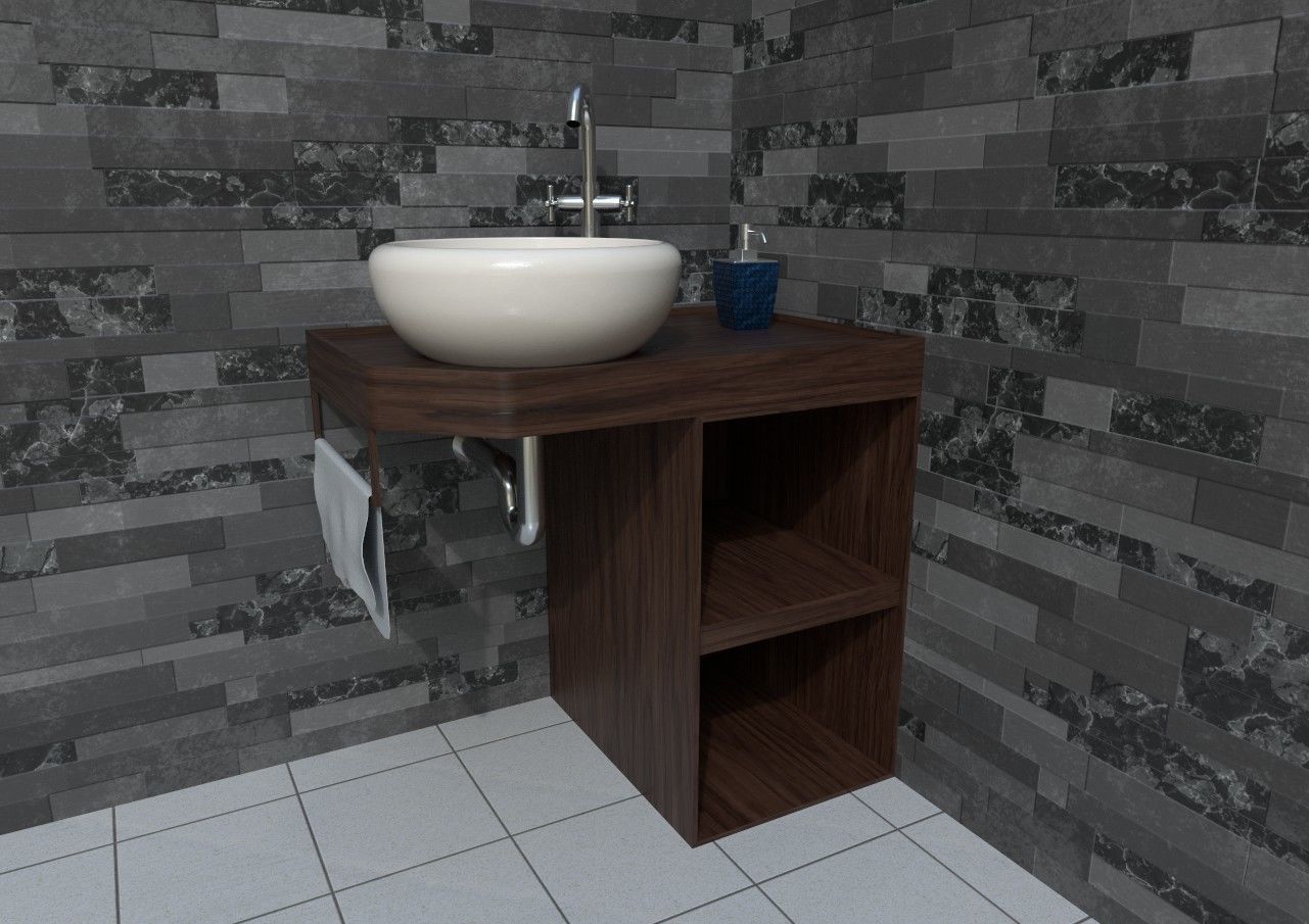 Ethnic Sink Cabinet 3D model_2