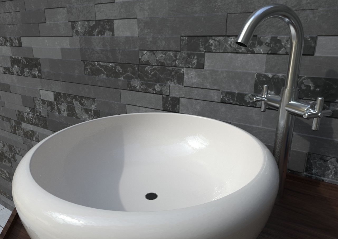 Ethnic Sink Cabinet 3D model_1