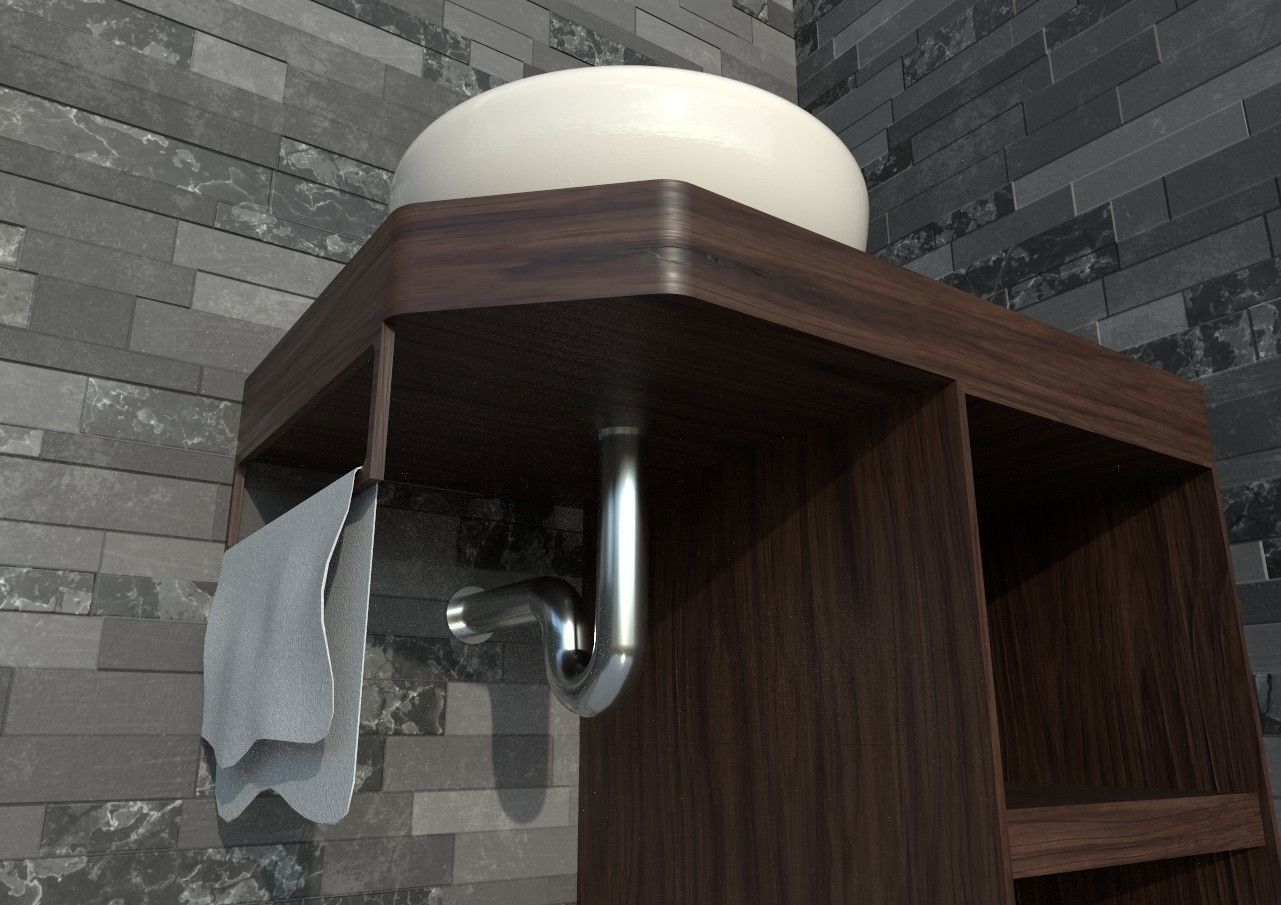 Ethnic Sink Cabinet 3D model_3