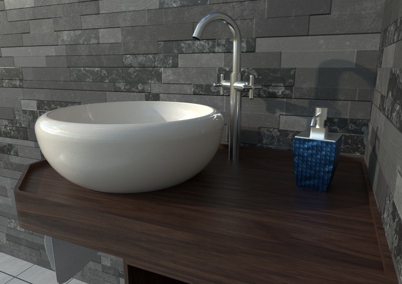 Ethnic Sink Cabinet 3D model_5