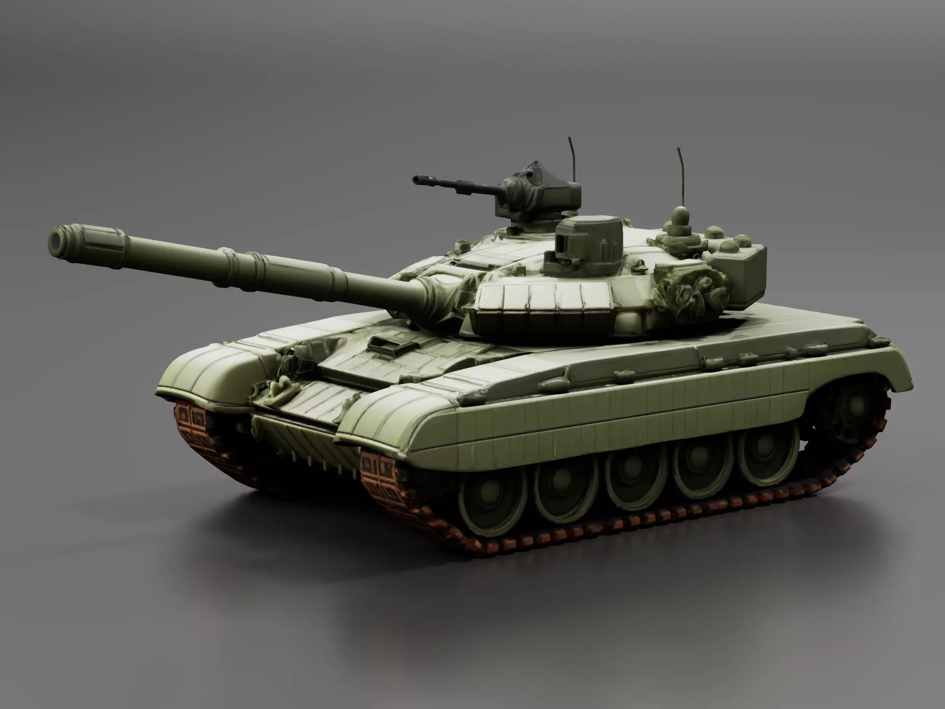 T80U Main Battle Tank 3D print model