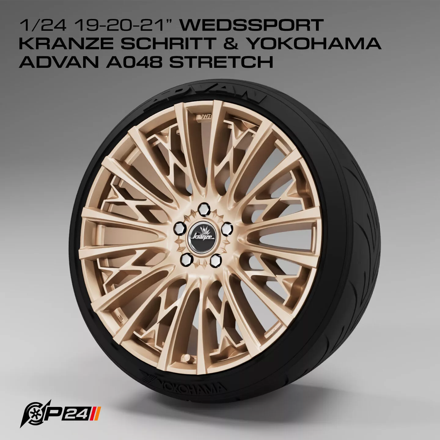 1-24th 19-20-21 inch WedsSport Kranze Schritt and Yokohama Ad... 3D print model