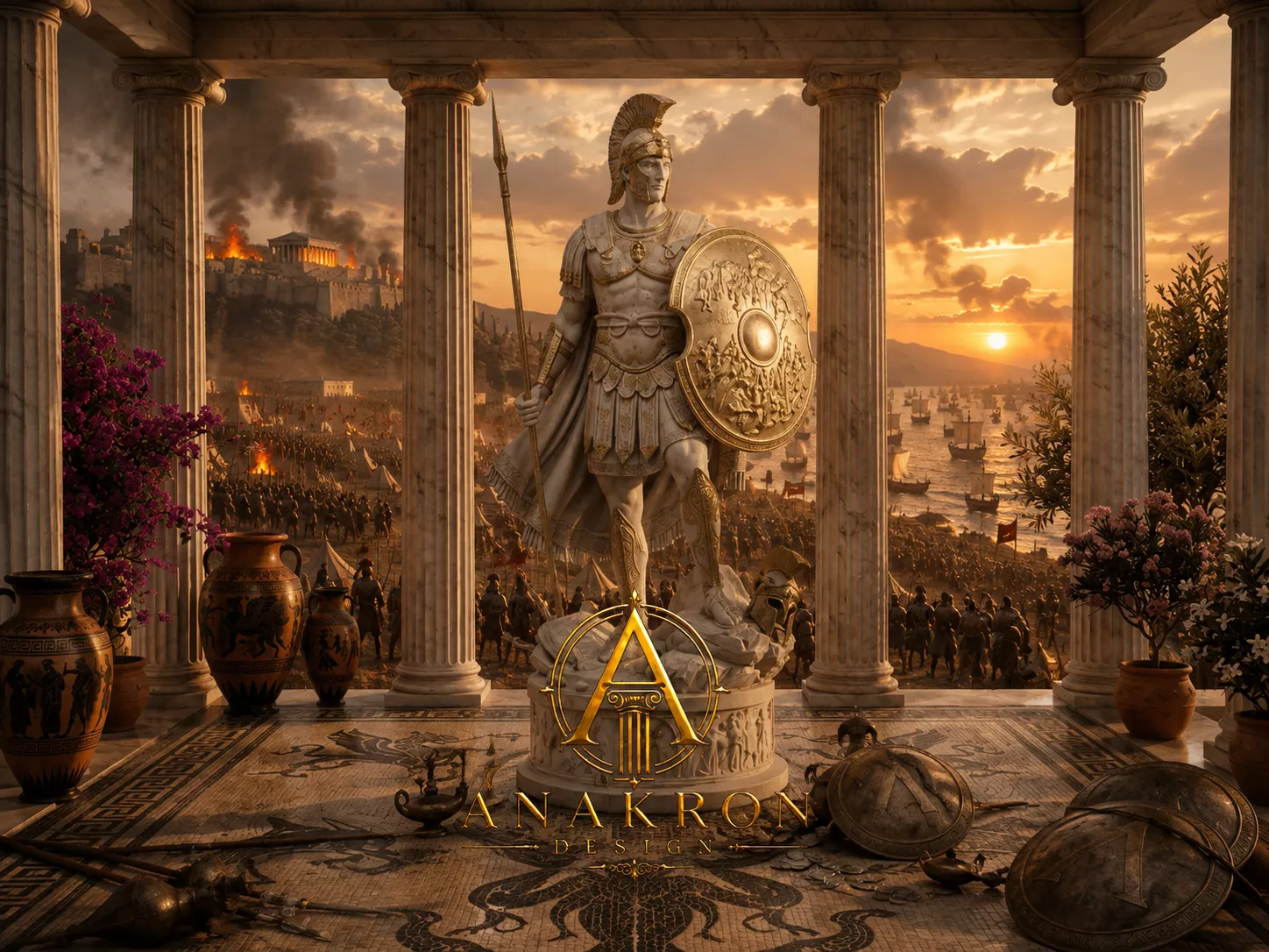 Achilles Legendary Hero of Troy Statue 3D print model
