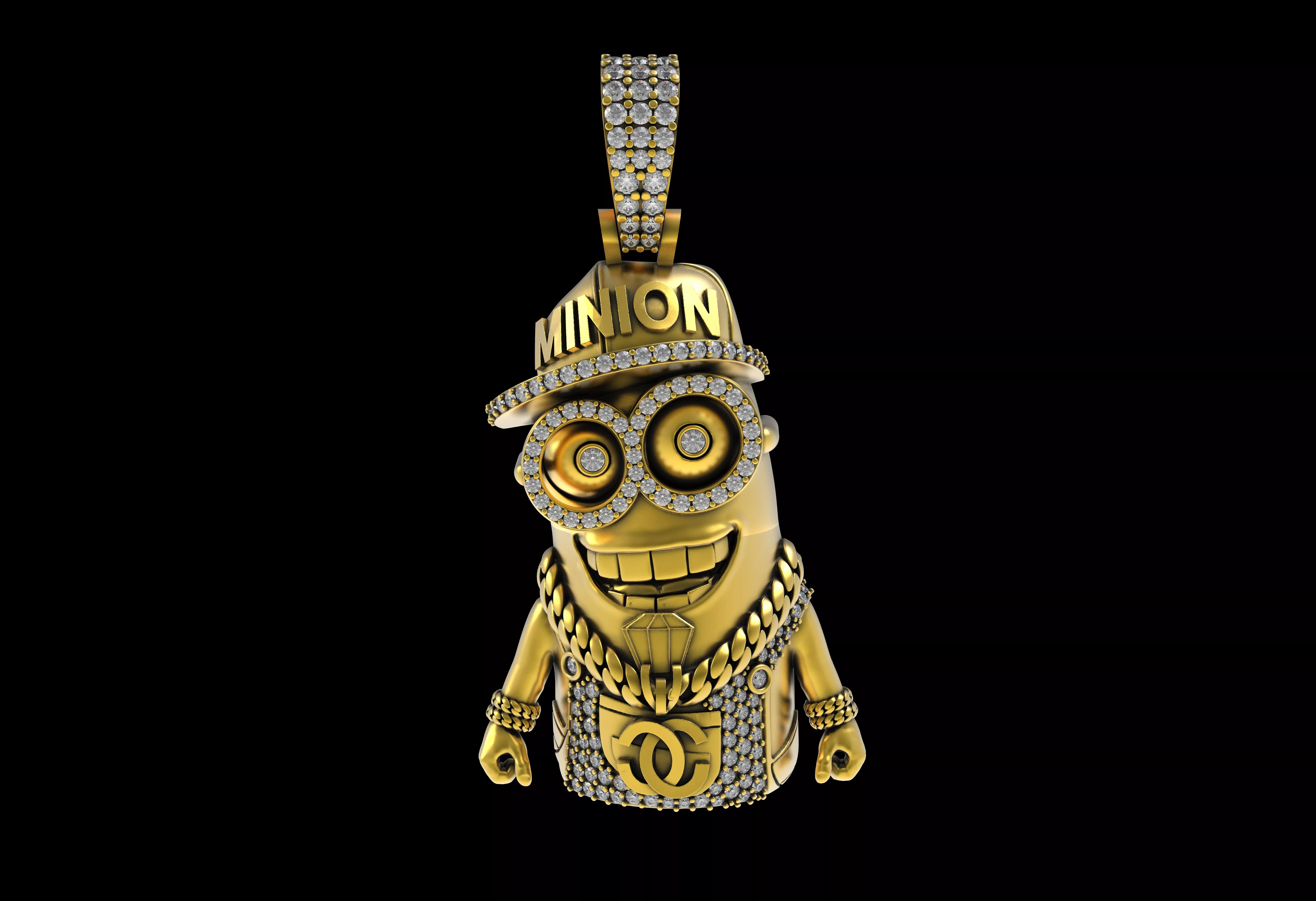 Iced out minion Pendant 3D print model