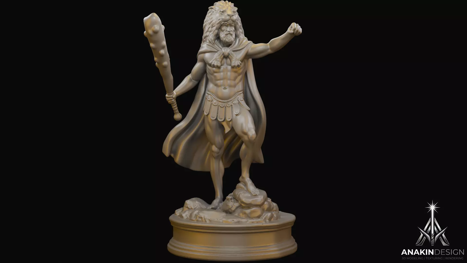 Hercules Son of Zeus Statue 3D Print Model 3D print model