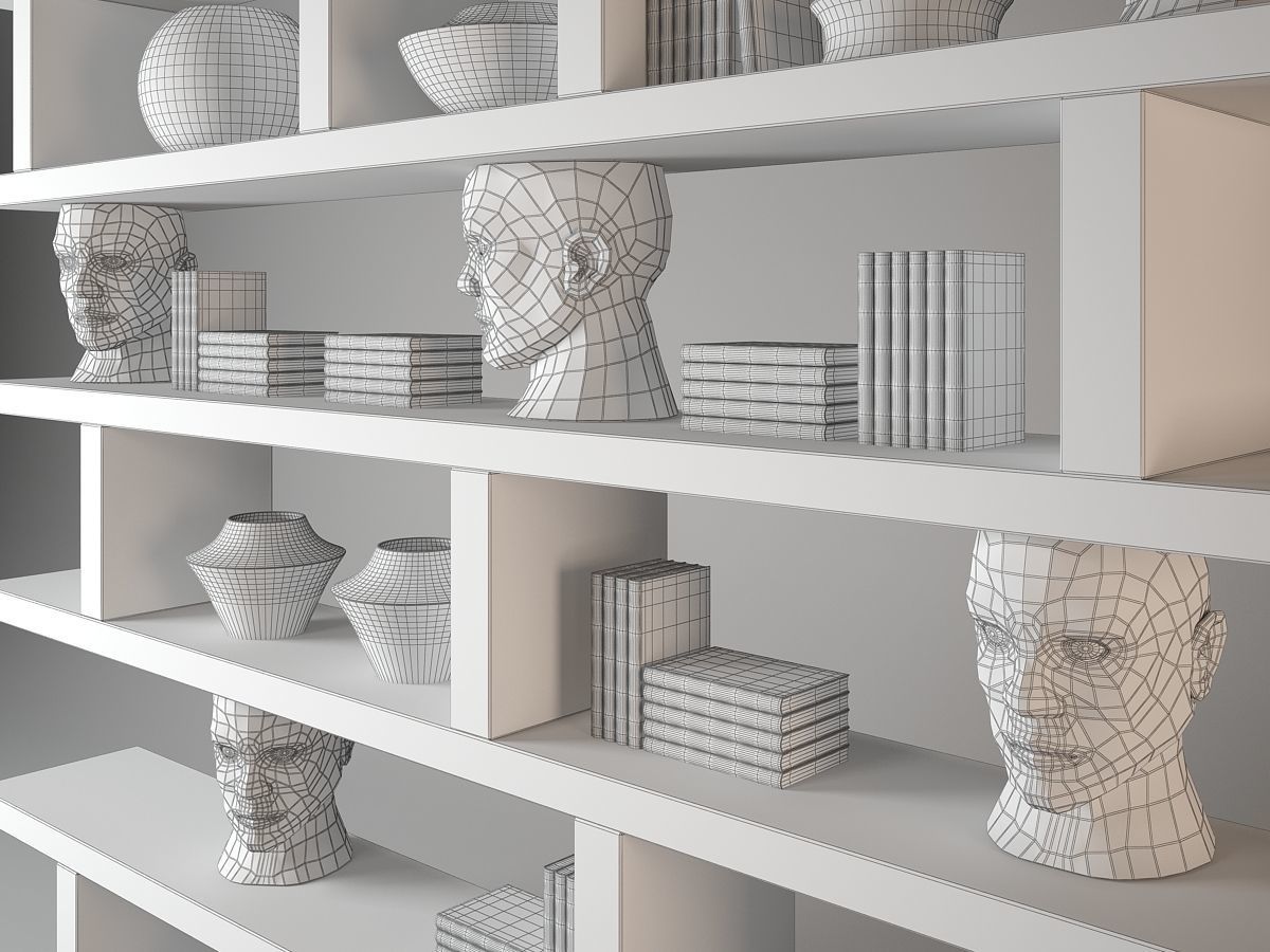 Visionnaire forma mentis bookshelf 3D model_4