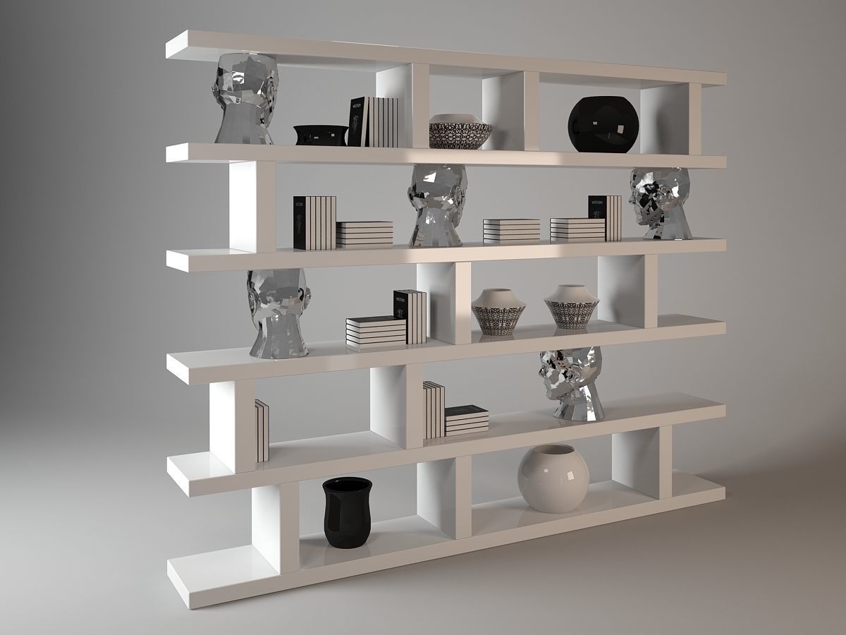 Visionnaire forma mentis bookshelf 3D model_2