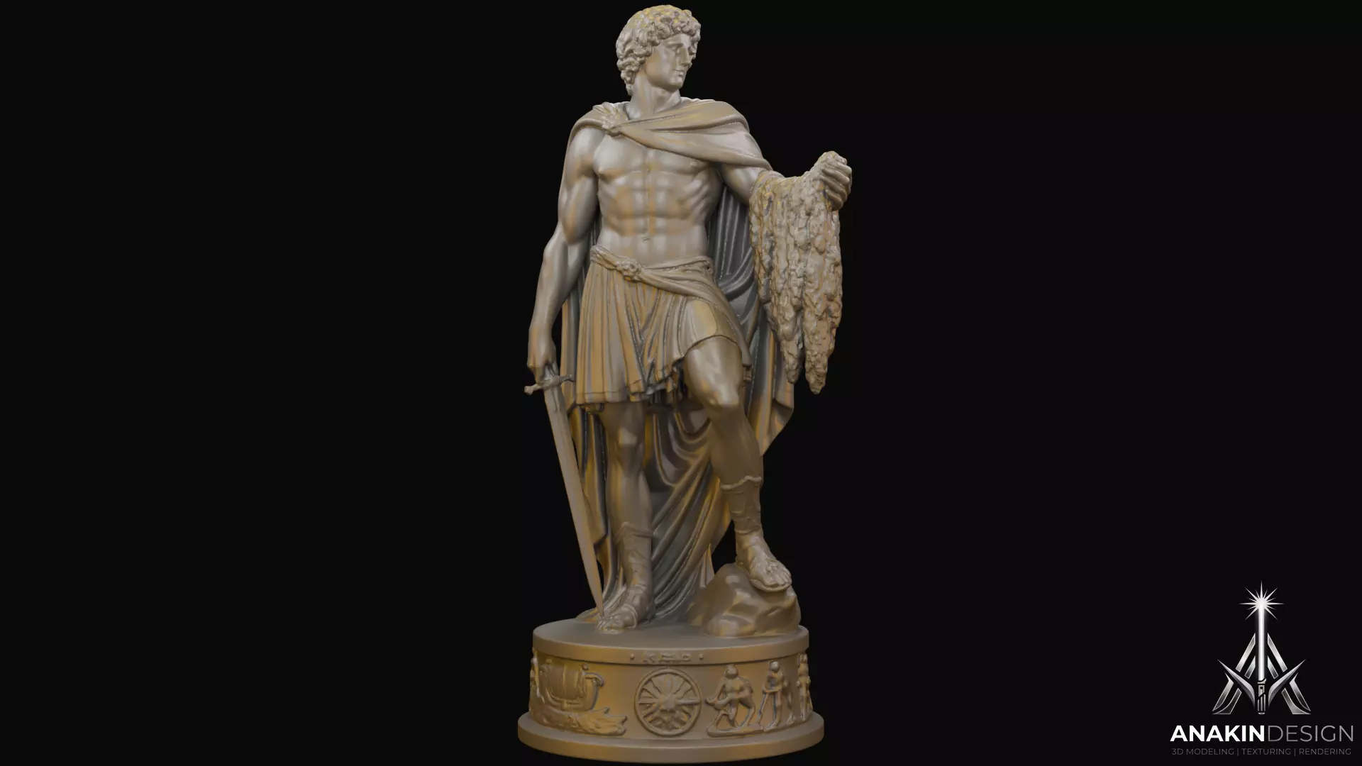 Jason and the Golden Fleece Statue 3D Print Model 3D print model